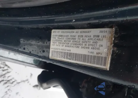 2005 Volkswagen Touareg V6 из США, поврежденный, VIN WVGZG77L25D031449